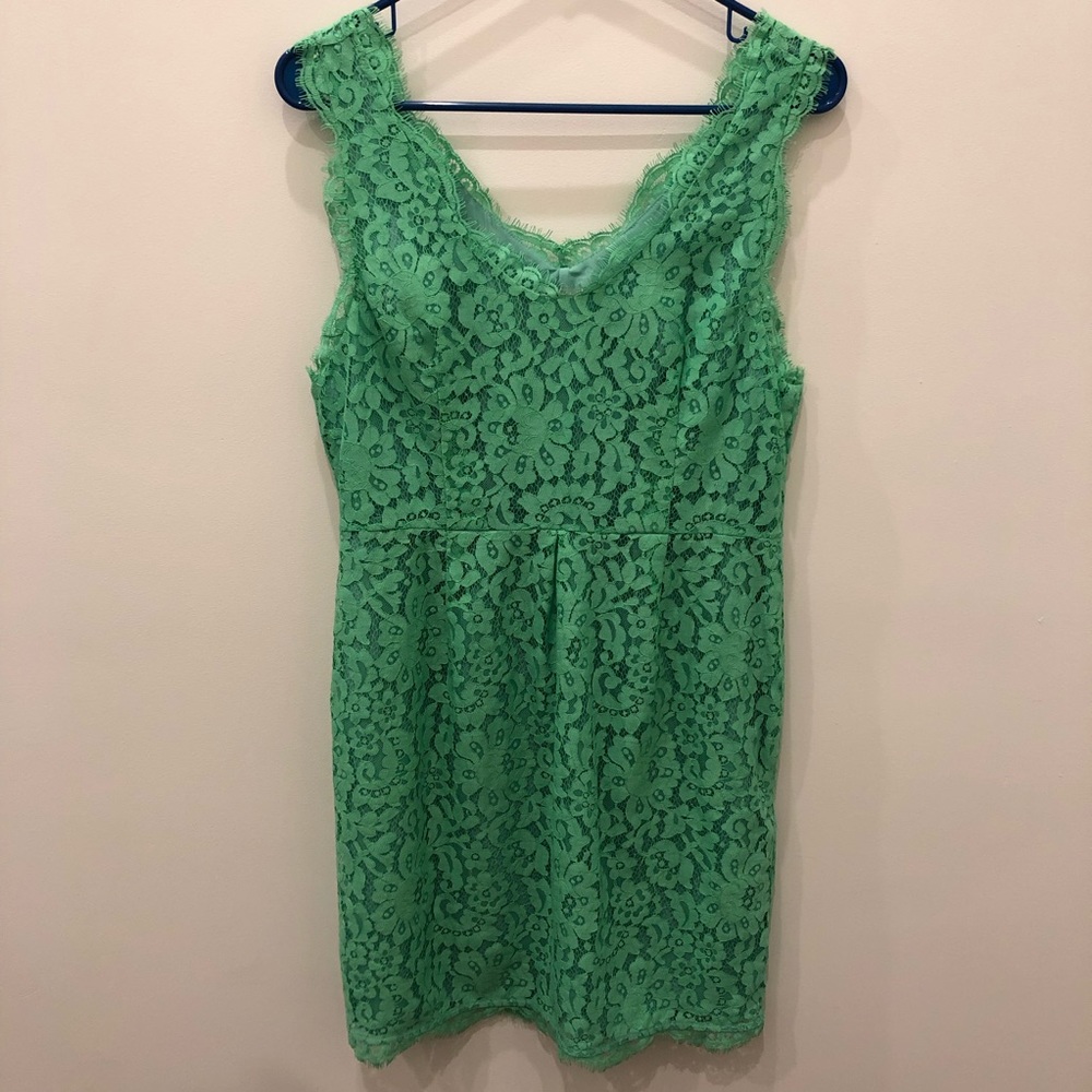 Joie Rori Dress - Green Lace
